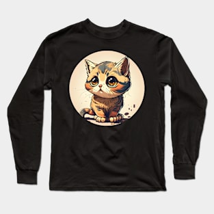 Funny Cat Crying - Gifts For Kids, Mom, Dad, Cat Lover Long Sleeve T-Shirt